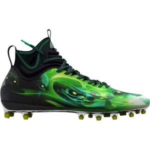 Under Armour UA Spotlight Lux MC LE Slime Football Cleats Black Green Skull